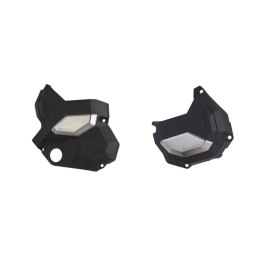 POLISPORT STREET ZESTAW OSŁONA POKRYWY (DEKLA) ALTERNATORA ORAZ OSŁONA POKRYWY SPRZĘGŁA KAWASAKI Z 650 '17-23' KOLOR CZARNY (848