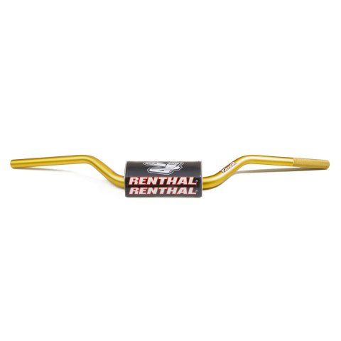 RENTHAL KIEROWNICA 1,1/8 CALA (28,6MM) MX FATBAR HANDLEBAR RC WYSOKA HIGH GOLD KOLOR ZŁOTY Z GĄBKĄ