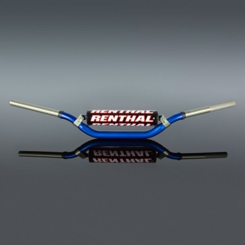 RENTHAL KIEROWNICA 1,1/8 CALA (28,6MM) MX TWINWALL 996 HANDLEBAR BLUE VILLOPOTO / STEWART PADDED KOLOR NIEBIESKI Z GĄBKĄ