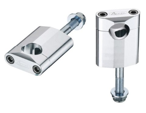 ACCEL MOCOWANIE/PODWYŻKI KIEROWNICY (22,2MM) WYS. 58,5MM ZE ŚRUBĄ M12 KOLOR SREBRNY (BM-16SV22)