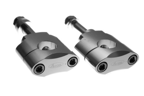 ACCEL MOCOWANIE/PODWYŻKI KIEROWNICY (28,6MM) WYS. 34,7MM ZE ŚRUBĄ M12 KOLOR SREBRNY (BM-07SV28)