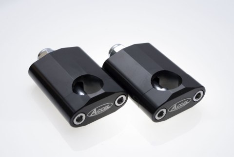 ACCEL MOCOWANIE/PODWYŻKI KIEROWNICY (28,6MM) WYS. 58,5MM ZE ŚRUBĄ M12 KOLOR CZARNY (BM-16BK28)