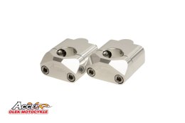 ACCEL MOCOWANIE/PODWYŻKI KIEROWNICY (DÓŁ-22,2/GÓRA- 28,6MM) WYS. 35MM KOLOR SREBRNY (BM-09SV22/28)