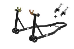 BIKETEC PRO PODNOŚNIK / STOJAK MOTOCYKLOWY POD TYLNE KOŁO TYP-V I TYP-L (POD ROLKI I WAHACZ) PADDOCK KOLOR CZARNY