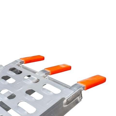 BIKETEC UNIWERSALNA RAMPA NAJAZDOWA ALUMINIOWA AŻUROWA MOTOCYKL / ATV 226 X 30,5 CM, MAX. 340 KG KOLOR SREBRNY