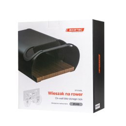 BIKETEC WIESZAK ŚCIENNY NA ROWER (WALL BIKE RACK) KOLOR CZARNY Z PÓŁKĄ