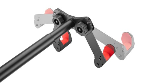 BIKETEC WIESZAK ŚCIENNY NA ROWER (WALL BIKE RACK) STAL MALOWANA PROSZKOWO KOLOR CZARNY, PLASTIK CZERWONY