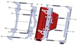 CROSSPRO NOWOŚĆ OSŁONY CHŁODNICY ALUMINIOWE MODEL LIGHT ICE (DO MOTOCYKLA Z WENTYLATOREM) KTM 125 SX '20-'22, EXC 250/300 '19-'2
