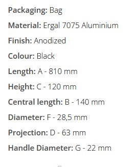 DOMINO KIEROWNICA ALUMINIOWA (ERGAL 7075) FATBAR 28MM ŚREDNIA KOLOR SREBRNY