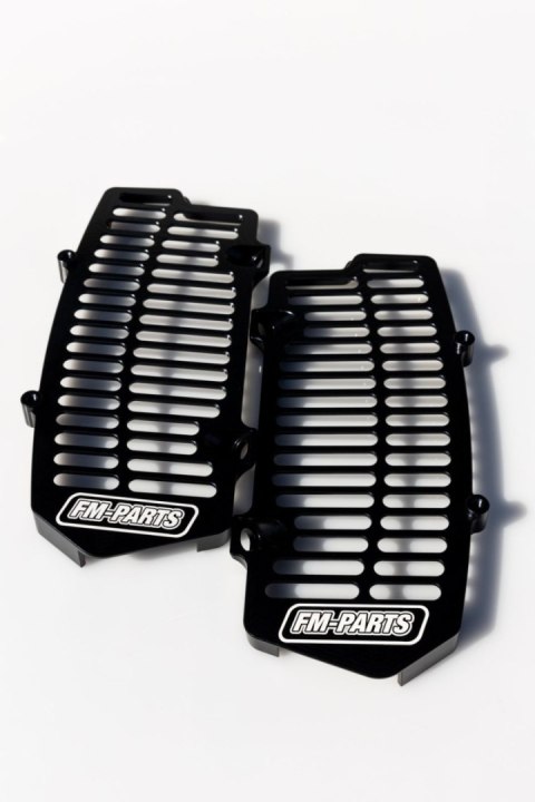FM-PARTS OSŁONY CHŁODNICY (KRATKI) ALUMINIUM KTM/HUSQVARNA/GAS GAS '20-'25 TBI / TPI KOLOR CZARNY