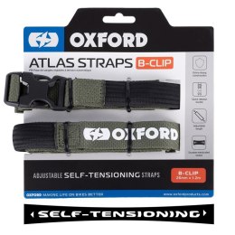 OXFORD PASY TRANSPORTOWE ATLAS B-CLIP 26mm x 1.2M 2 SZTUKI W ZESTAWIE KOLOR ZIELONY (KHAKI)