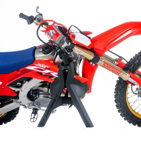 POLISPORT BLOKADA TRANSPORTOWA AMORTYZATORÓW / PODSTAWA BOCZNA MOTOCYKLA KOLOR CZARNY