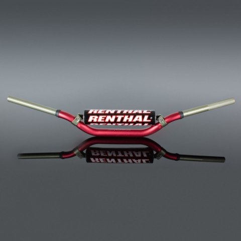 RENTHAL KIEROWNICA 1,1/8 CALA (28,6MM) MX TWINWALL 998 HANDLEBAR RED REED / WINDHAM PADDED KOLOR CZERWONY Z GĄBKĄ