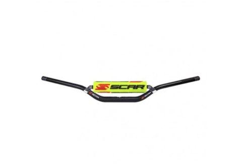 SCAR RACING KIEROWNICA Z POPRZECZKĄ 28,6MM MODEL STEWART/VILLOPOTO KOLOR CZARNY GĄBKA CZARNY/ŻÓŁTY FLUO