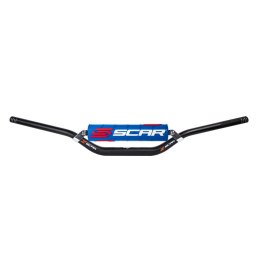 SCAR RACING PROMOCJA KIEROWNICA Z POPRZECZKĄ 28,6MM MODEL MCGRATH/SHORT KOLOR CZARNY GĄBKA NIEBIESKI/BIAŁY