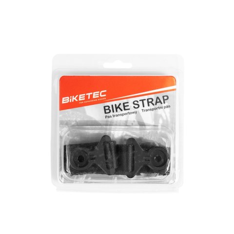 BIKETEC PAS (PASEK) TEKSTYLNY DO WYCIĄGANIA MOTOCYKLA KTM/HUSQVARNA/GASGAS (NA ŚRUBY M6) 530MM X 2,5MM X 25MM KOLOR CZARNY/CZARN