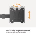 BIKETEC PRZEGUBOWE RAMIE NA MONITOR I LAPTOP (LUB 2 MONITORY) DO STOŁÓW WARSZTATOWYCH 1089 X 326 X 574 MM
