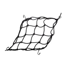 BIKETEC SIATKA BAGAŻOWA (PAJĄK) 4MM X 40 CM X 30 CM, 4 HAKI, KOLOR CZARNY