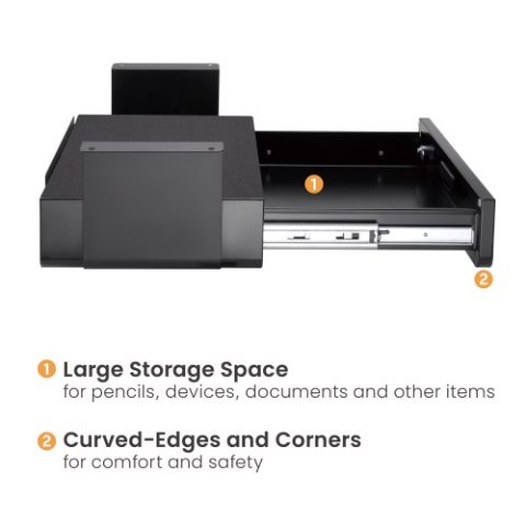 BIKETEC SZUFLADA METALOWA Z ZAMKIEM I MIEJSCEM DODTKOWYM POD BLATEM