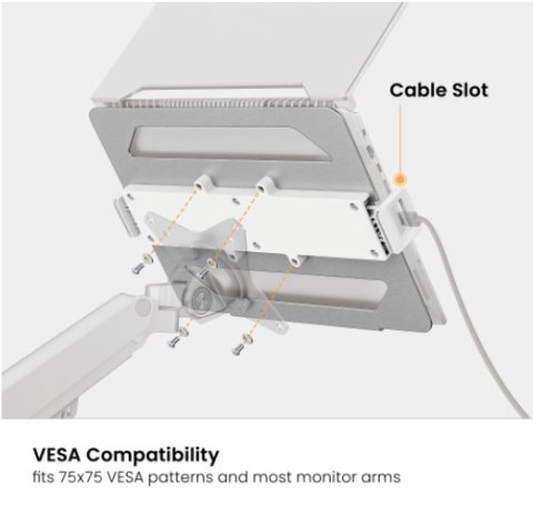 BIKETEC UCHWYT NA LAPTOP (11.6-17.3'') POD RAMIE NA MONITOR DO STOŁÓW WARSZTATOWYCH KOLOR SREBRNY 1089 X 326 X 574 MM
