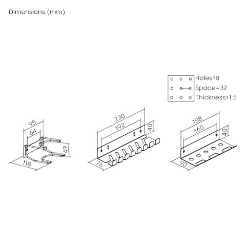 BIKETEC ZESTAW UCHWYTÓW DO BIURKA WARSZTATOWEGO I TABLIC PERFOROWANYCH