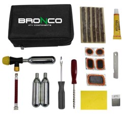 BRONCO ZESTAW NAPRAWCZY DO POMPOWANIA PRZEBITYCH OPON (15 ELEMENTÓW)