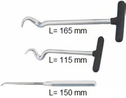 BUZZETTI NARZĘDZIE DO USUWANIA USZCZELEK; O-RINGÓW; WĘŻY ELASTYCZNYCH ZESTAW ZAWIERA 3 SZT.165MM 150MM 115MM