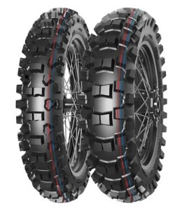 MITAS OPONA 90/90-14 TERRA FORCE-MX IT PIT CROSS (CZERWONO-NIEBIESKI PASEK) 46M TT PRZÓD DOT 2025 (DOT:XJDP) (ZAMIENNIK:70001000