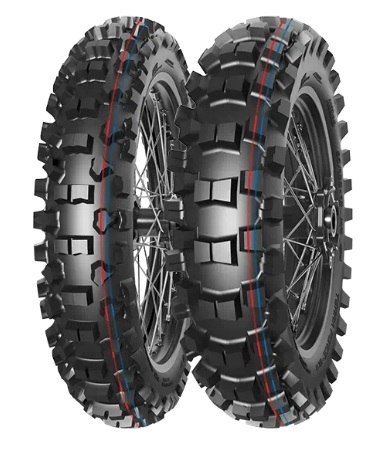 MITAS OPONA 90/90-14 TERRA FORCE-MX IT PIT CROSS (CZERWONO-NIEBIESKI PASEK) 46M TT PRZÓD DOT 2025 (DOT:XJDP) (ZAMIENNIK:70001000