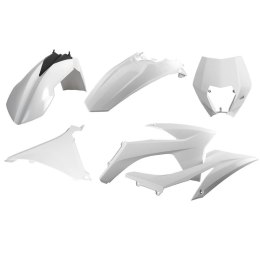 POLISPORT WYPRZEDAŻ KOMPLET PLASTIKÓW KTM EXC/EXC-F '12-'13 W ZESTAWIE OSŁONA LAMPY (8666700002) KOLOR BIAŁY