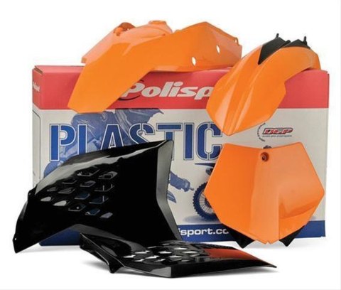 POLISPORT WYPRZEDAŻ KOMPLET PLASTIKÓW KTM SX 85 '13-'17 ZESTAW ZAWIERA OSŁONĘ AMORTYZATORA TYŁ (8906200001) KOLOR POMARAŃCZOWY O