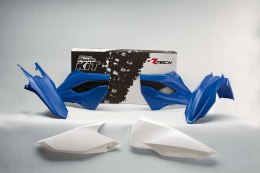 RACETECH (RTECH) KOMPLET PLASTIKÓW HUSABERG TE/FE 125/250/300/350/450/501 '13-'14 KOLOR OEM NIEBIESKI BIAŁY