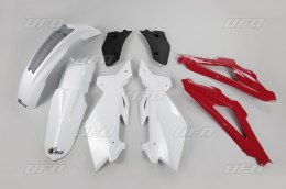 UFO KOMPLET PLASTIKÓW HUSQVARNA CR 250 2T '09-'13 KOLOR OEM (BIAŁY/CZERWONY/CZARNY) (HU608E999)