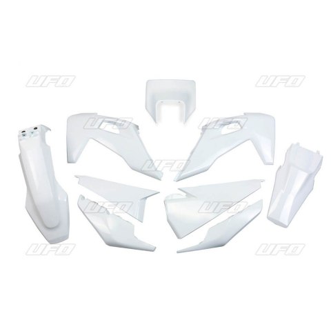 UFO KOMPLET PLASTIKÓW HUSQVARNATE 150 / 250 / 300 '20-'23, FE 250 / 350 / 450 / 501 '20-'23 Z OSŁONĄ LAMPY KOLOR BIAŁY (HU623E04