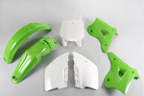 UFO KOMPLET PLASTIKÓW KAWASAKI KX 125 / 250 '96-'98 KOLOR OEM (ZIELONY/BIAŁY) (KA192E999)