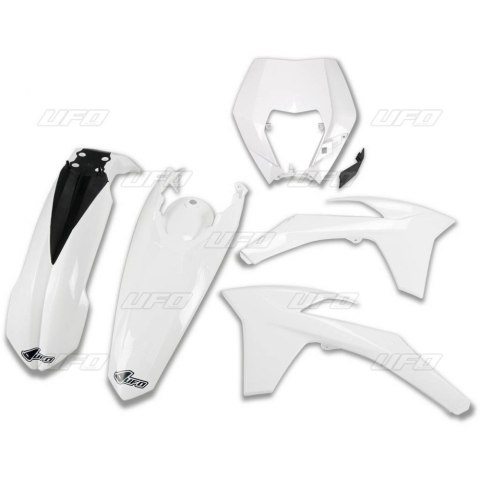 UFO KOMPLET PLASTIKÓW KTM EXC/EXCF '12-'13 Z OSŁONĄ LAMPY KOLOR BIAŁY (KT521E047)