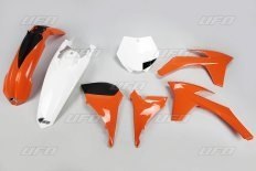 UFO KOMPLET PLASTIKÓW KTM SX/SXF '16-'18 KOLOR OEM '17 (POMARAŃCZOWY/BIAŁY) (KT517E999X)