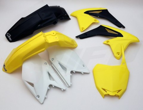 UFO KOMPLET PLASTIKÓW SUZUKI RMZ 450 '08-17 KOLOR OEM '13 (ŻÓŁTY/BIAŁY/CZARNY) (SU414E999)