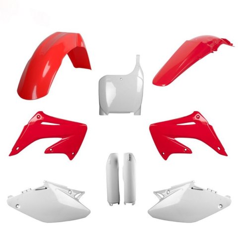 POLISPORT KOMPLET PLASTIKÓW (FULL KIT) HONDA CR 125 '02-'03; CR 250 '02-'03 W ZESTAWIE TABLICA PRZEDNIA (8657000001) I OSŁONY AM