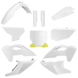 POLISPORT KOMPLET PLASTIKÓW (FULL KIT) HUSQVARNA TC/FC '23-'24 W ZESTAWIE TABLICA PRZEDNIA (8671700001) I OSŁONY AMORTYZARORÓW (