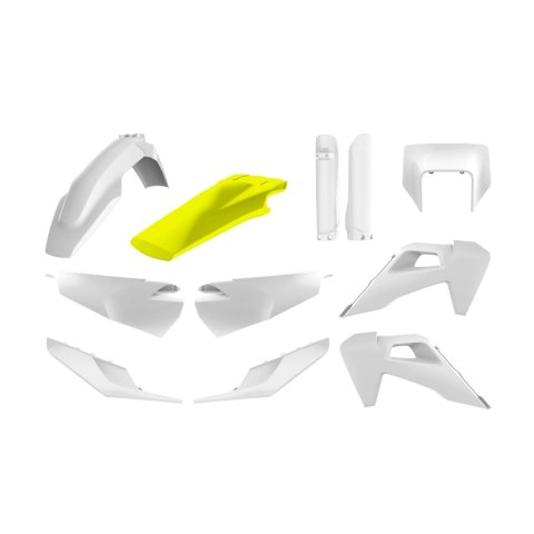 POLISPORT KOMPLET PLASTIKÓW (FULL KIT) HUSQVARNA TE/FE TPI '20-'23 W ZESTAWIE OSŁONA LAMPY PRZEDNIEJ (8668700001) I OSŁONY AMORT