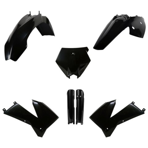 POLISPORT KOMPLET PLASTIKÓW (FULL KIT) KTM SX '05-'06; XC/XC-F 06-'07 W ZESTAWIE OSŁONY AMORTYZATORÓW (8399000001) KOLOR CZARNY