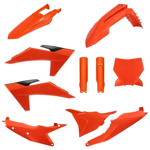 POLISPORT KOMPLET PLASTIKÓW (FULL KIT) KTM SX/SX-F/XC/XC-F '23-'24 W ZESTAWIE TABLICA PRZEDNIA (8352500005) I OSŁONY AMORTYZATOR