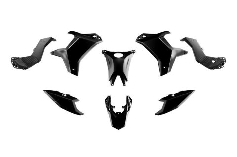 RACETECH (RTECH) 2025/12 KOMPLET PLASTIKÓW (BEZ PRZEDNIEGO BŁOTNIKA) T7 YAMAHA TENERE 700 '25-'26 KOLOR CZARNY