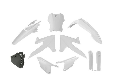 RACETECH (RTECH) 2025/12 KOMPLET PLASTIKÓW Z OSŁONAMI TELESKOPÓW TRIUMPH TF 250 X '24-'26, TF 450 RC '25-'26 KOLOR BIAŁY