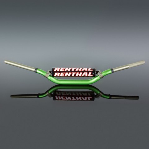 RENTHAL KIEROWNICA 1,1/8 CALA (28,6MM) MX TWINWALL 997 HANDLEBAR GREEN CR/CRF 04-13 KX/KXF 06-13 PADDED KOLOR ZIELONY Z GĄBKĄ