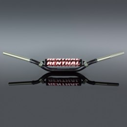 RENTHAL KIEROWNICA 1,1/8 CALA (28,6MM) MX TWINWALL 999 HANDLEBAR BLACK MCGRATH / SHORT PADDED KOLOR CZARNY Z GĄBKĄ