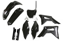 UFO KOMPLET PLASTIKÓW (FULL KIT) Z OSŁONAMI TELESKOPÓW (AMORTYZATORÓW) HONDA CRF 250R '18-'21, CRF 450R '17-'20 KOLOR CZARNY(HO1