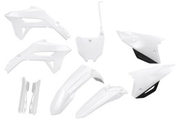 UFO KOMPLET PLASTIKÓW (FULL KIT) Z OSŁONAMI TELESKOPÓW (AMORTYZATORÓW) HONDA CRF 250R '22-'24, CRF 450R '21-'24 KOLOR BIAŁY