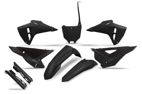 UFO KOMPLET PLASTIKÓW (FULL KIT) Z OSŁONAMI TELESKOPÓW (AMORTYZATORÓW) HONDA CRF 250R / 450R '25-'26 KOLOR CZARNY
